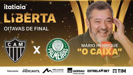 Caixa narra partida entre Atlético e Palmeiras, pela Libertadores