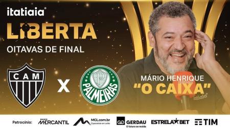 Caixa narra partida entre Atlético e Palmeiras, pela Libertadores