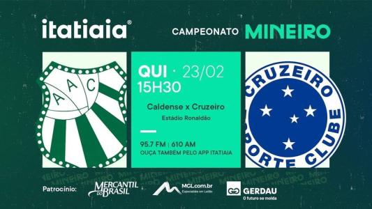 Caldense e Cruzeiro se enfrentam nesta quinta (23), com transmissão da Itatiaia