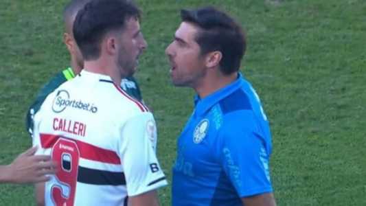 Calleri e Abel Ferreira entraram em confusão no clássico entre São Paulo x Palmeiras