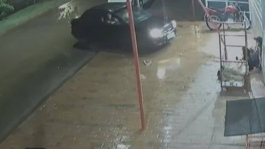 Câmera de segurança flagrou o momento do atropelamento