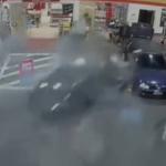 Vídeo: carro em alta velocidade invade posto de gasolina e mata jovem no Rio