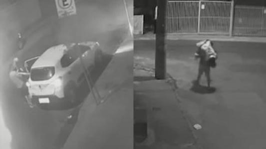 Câmeras de segurança flagram sequência de crimes