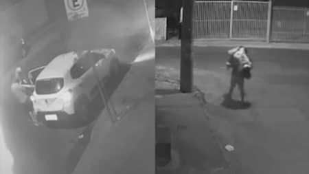 Câmeras de segurança flagram sequência de crimes