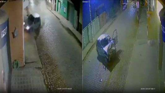 Acidente foi flagrado por câmeras de segurança