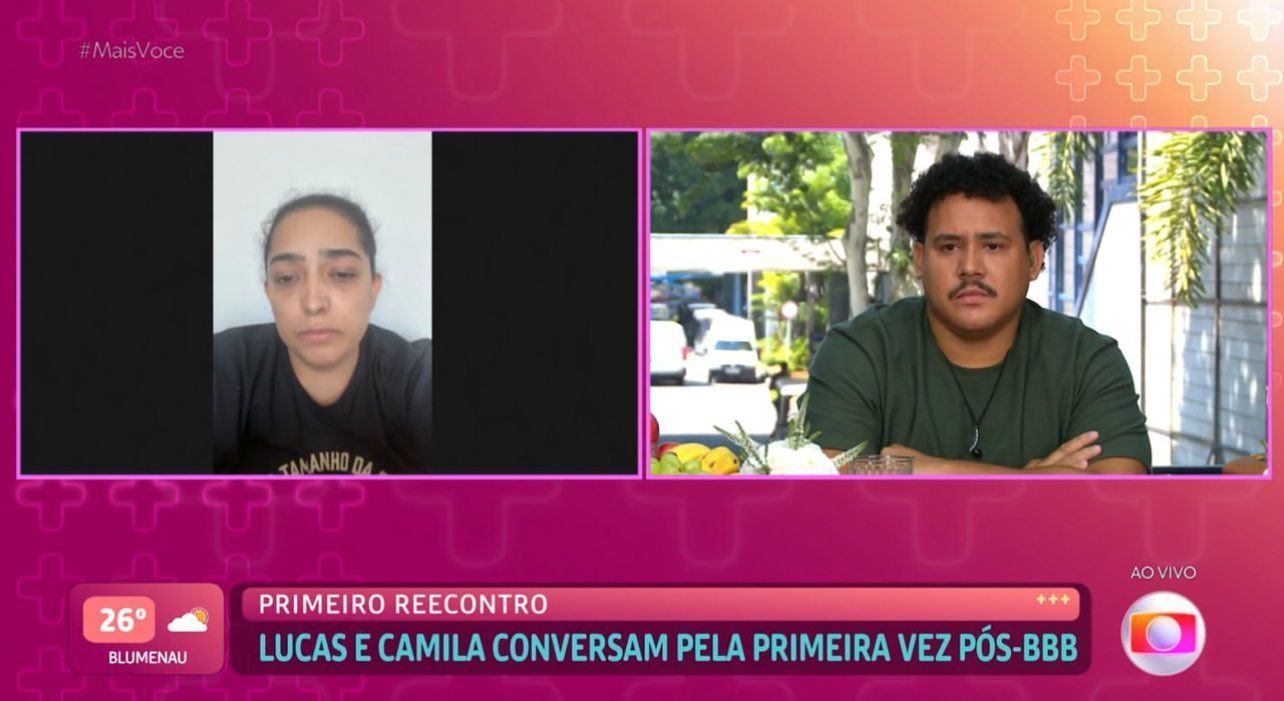 Após sair do BBB 24, Buda encontra Camila pela primeira vez no 'Mais Você'