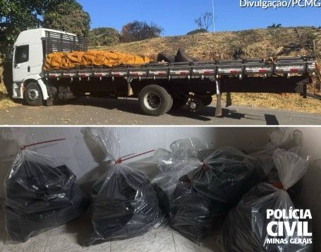 Homem é preso com mais de 100 tabletes de cocaína em Três Marias; droga estava escondida em pneus