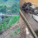 Vídeo: motorista morre após caminhão cair de ponte em rodovia no Espírito Santo