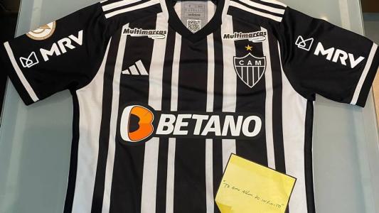 Camisa utilizada por Guilherme Arana durante Atlético x Bahia