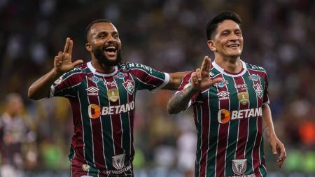 Cano celebra o gol da vitória do Fluminense sobre o São Paulo
