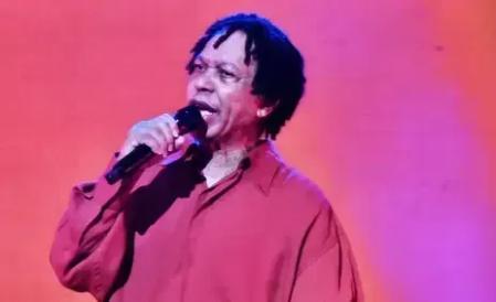 Foto mostra Djavan durante show