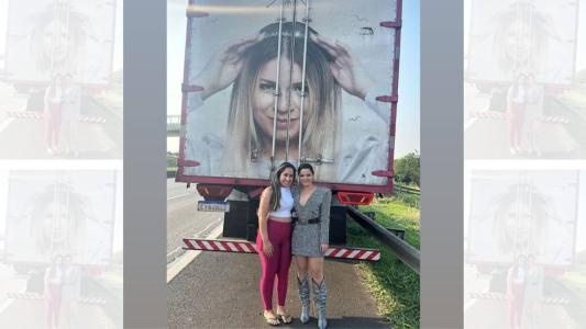 Cantora Maraisa e a caminhoneira Laís