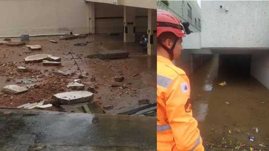 Foto mostra estragos causados pela chuva em Belo Horizonte