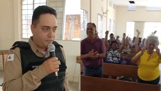 Povo celebra após PM anunciar prisão de suspeito de estuprar babá em Santa Luzia