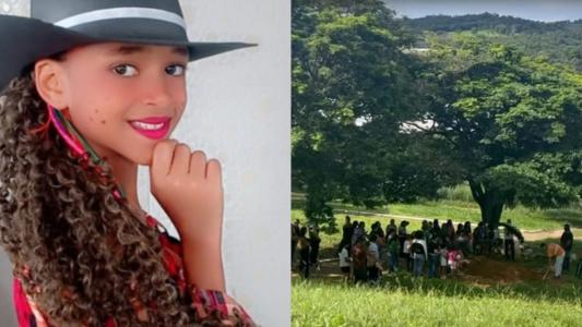 Menina morta após queda de pergolado em condomínio é velada e sepultada em Vespasiano