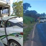 Batida frontal entre ônibus e carro deixa um morto na AMG-1010 em Três Corações (MG)