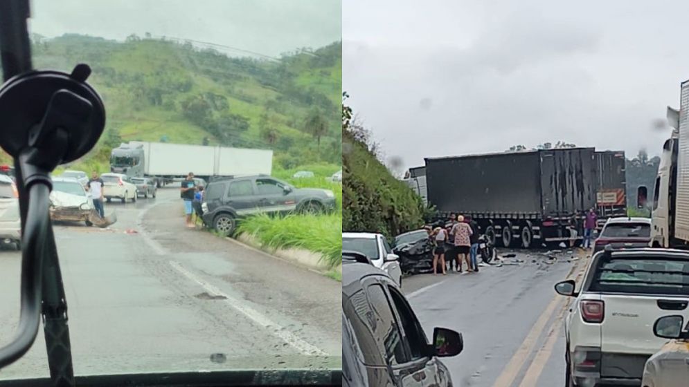 BR-381 registra dois acidentes em menos de 10 quilômetros em João Monlevade