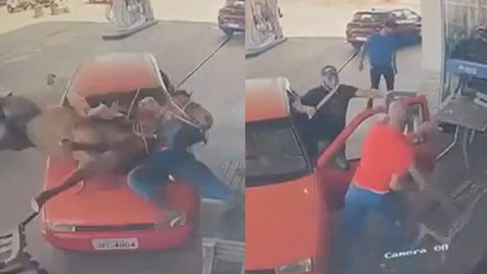 Vídeo: homem é preso após atropelar cavalo e atacar homem com facão no RS
