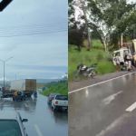 Dois acidentes em menos de 1 km na BR-040 causam trânsito quilométrico na Grande BH