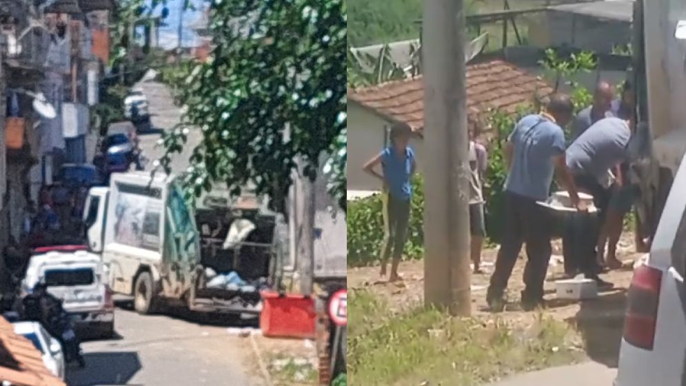 Gari encontra feto dentro de caçamba em Ponte Nova, na Zona da Mata