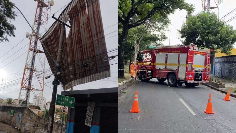 'Baita susto', conta dono da casa que teve o telhado arrancado pelo vento em BH