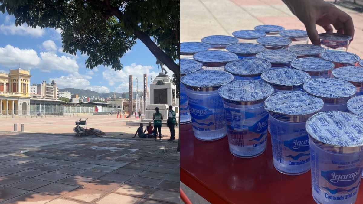 'Veranico' em BH: prefeitura faz ação com moradores de rua no Centro; veja imagens