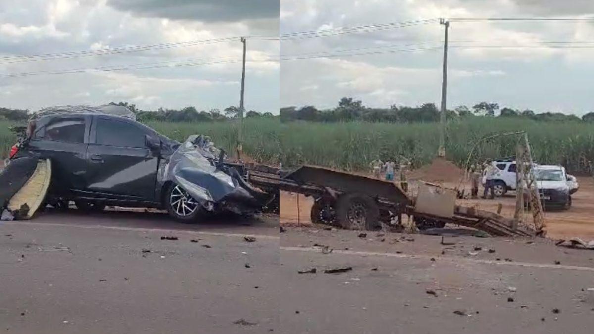 Cinco pessoas da mesma família morrem em grave acidente de carro no Triângulo Mineiro