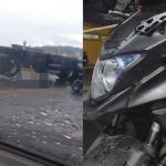 Garupa de moto morre em grave acidente com caminhão na Zona da Mata