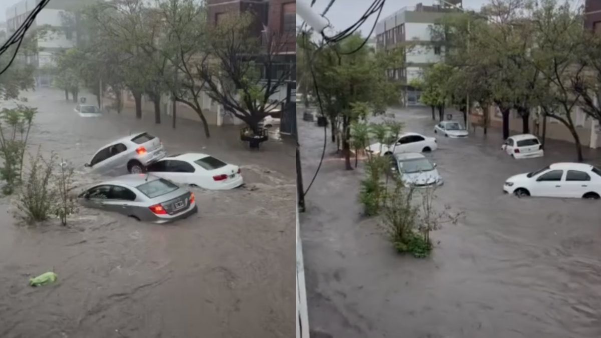 Vídeo: carros são arrastados por enchentes na Argentina; uma mulher morreu