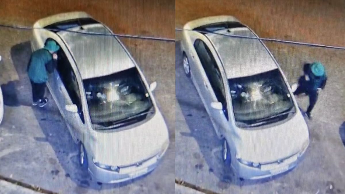 Homem quebra vidro de carro estacionado e furta arma de PM em BH; veja vídeo