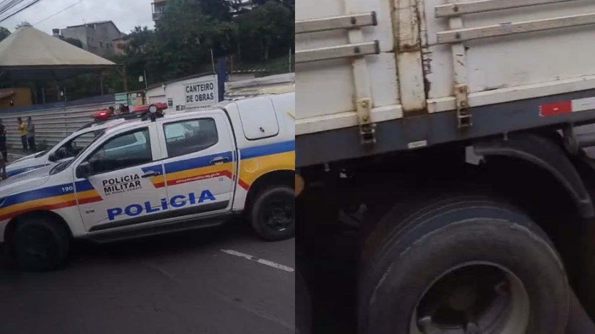 Homem morre após ser empurrado para baixo de caminhão durante briga em Sabará
