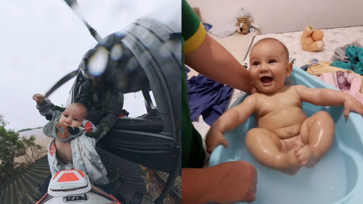 Bebê resgatado de helicóptero nas enchentes no RS morre um ano depois