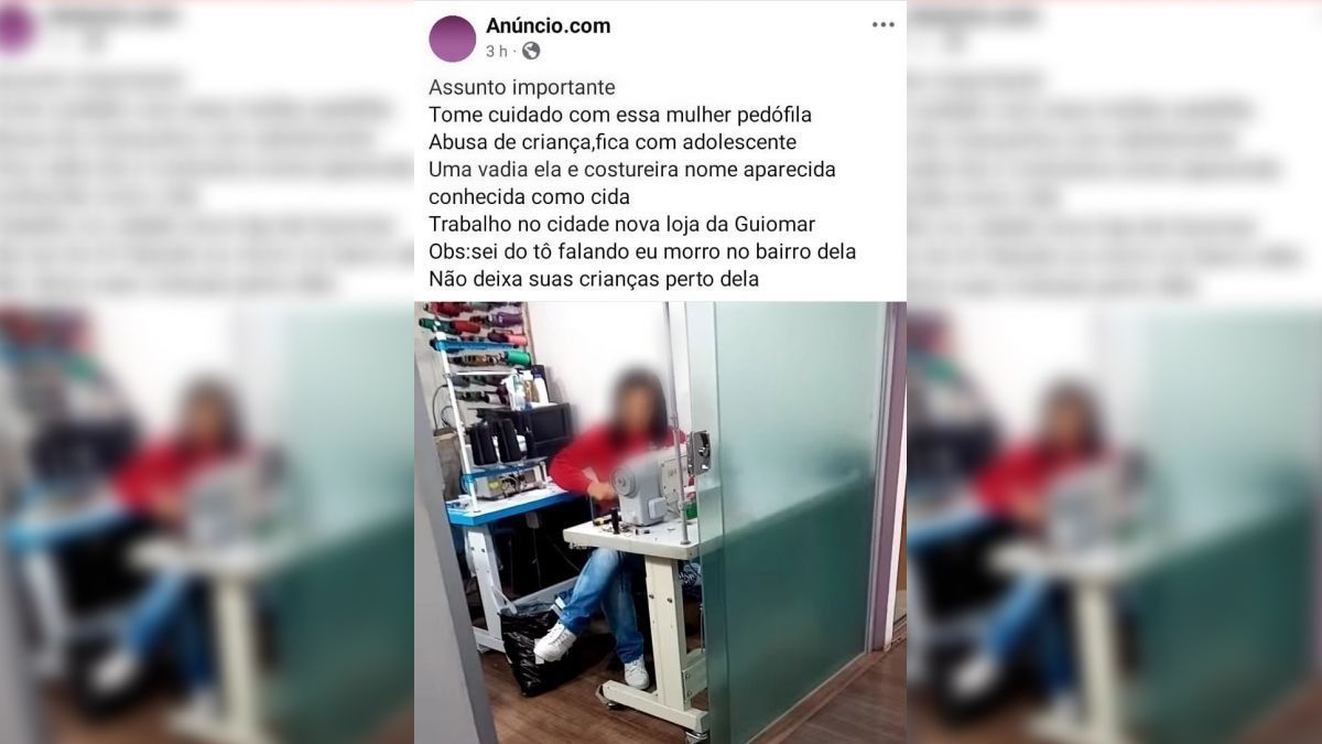 Costureira de BH é falsamente acusada de pedofilia nas redes sociais: 'Estou com medo de sair na rua'