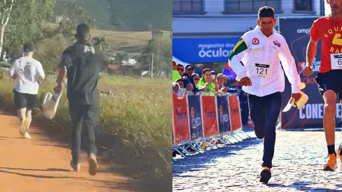 Vídeo: 'Cowboy' que viralizou após correr de botina treina e chega em 4º lugar em corrida no Sul de Minas