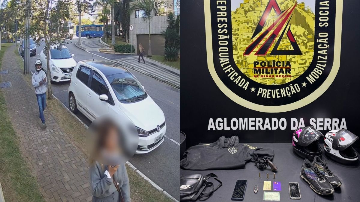 Dupla é perseguida e presa no Aglomerado da Serra após assaltar mulher em Nova Lima