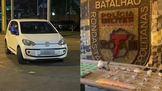 PM recupera carro e prende 4 suspeitos, que planejavam usar veículo para atacar gangue rival em BH