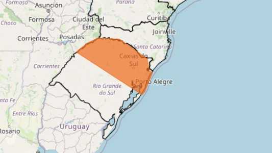 Inmet emite alerta laranja de tempestade para 429 cidades do Sul; veja lista