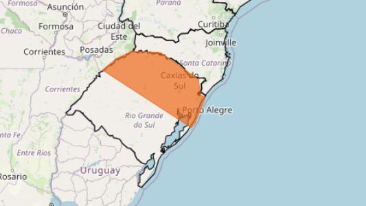 Inmet emite alerta laranja de tempestade para 429 cidades do Sul; veja lista