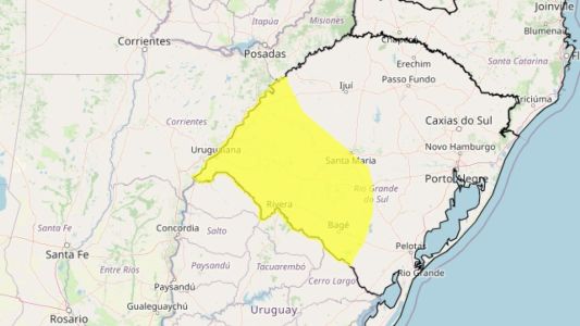 Inmet emite alerta de chuvas intensas para 47 cidades do RS; veja lista