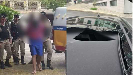 Veja prisão de suspeito de jogar bloco de concreto em carro e ferir mulher em BH