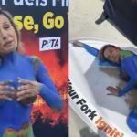 Luisa Mell pinta o corpo e faz protesto inusitado na COP 30: 'Seja vegano'