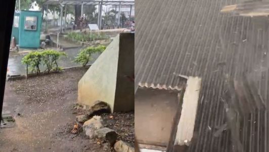 Veja imagens da tempestade de granizo que atinge BH nesta segunda-feira (1º)
