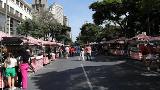 Feira Hippie, na Avenida Afonso Pena, em Belo Horizonte