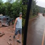 Engavetamento com dez veículos interdita completamente a BR-040 em Congonhas