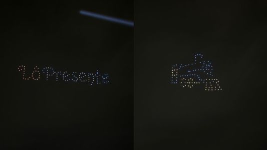 Show de drones na Rua Sapucaí, em BH, faz homenagem a Lô Borges e celebra o Natal