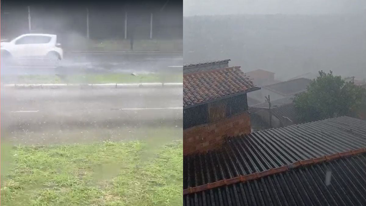 Vídeo: veja imagens da chuva de granizo em BH na tarde desta segunda-feira (29)