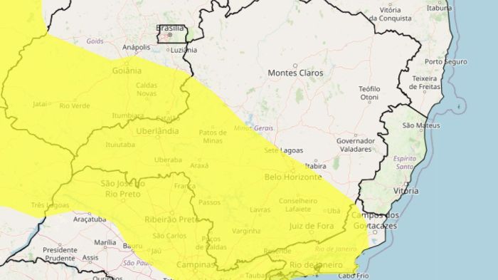 Tempestade e granizo ameaçam BH e mais 504 cidades de MG nas próximas horas; veja lista