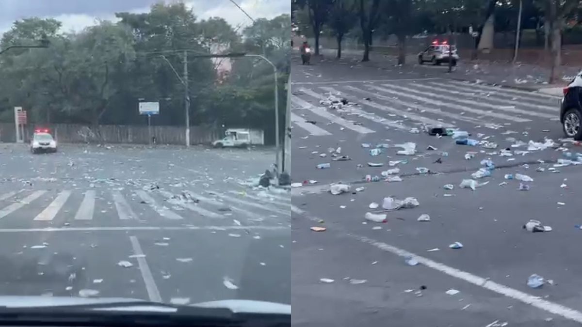 Vídeo: foliões do Bloco Marinada, em BH, deixam grande quantidade de lixo no Mineirão