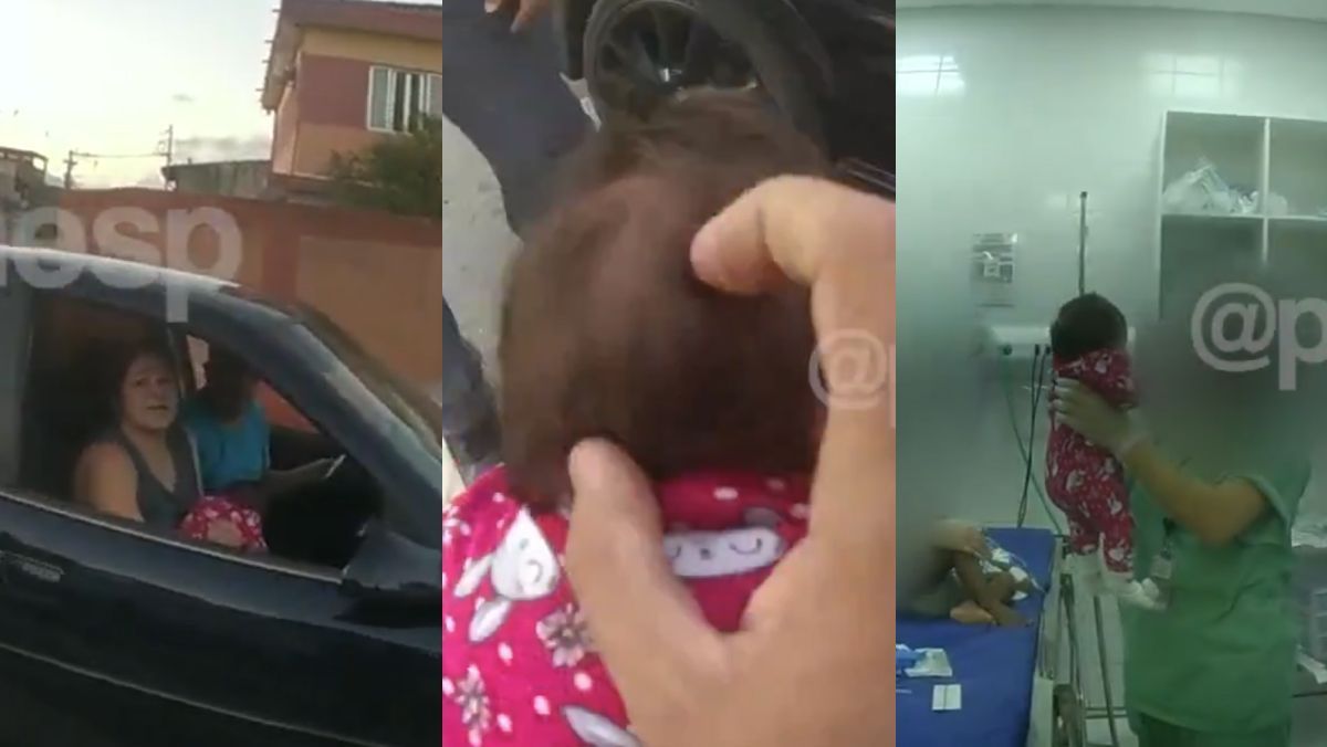 Vídeo: bebê de 44 dias é salva por PM após engasgar com leite materno