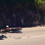 Garupa de moto morre em acidente com caminhão na BR-381 em Caeté